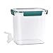 LYEAA Dispensador de bebidas de 0.92 galones con espita, a prueba de fugas, tarro transparente de masón, almacenamiento para nevera, para bebidas, agua, té helado, zumo, sangría, limonada