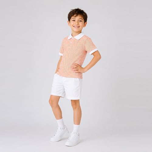 Image of Mud Kingdom Boys Polo Shirt Short Sleeve School Uniform Pique Polo Summer