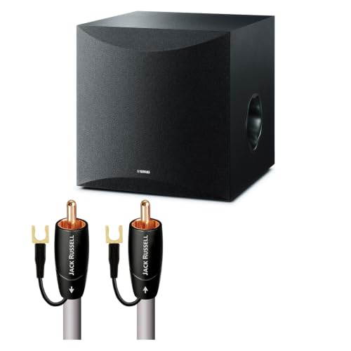 Yamaha NS-SW100 Powered Subwoofer Bundle w/ AudioQuest Jack Russell Cable