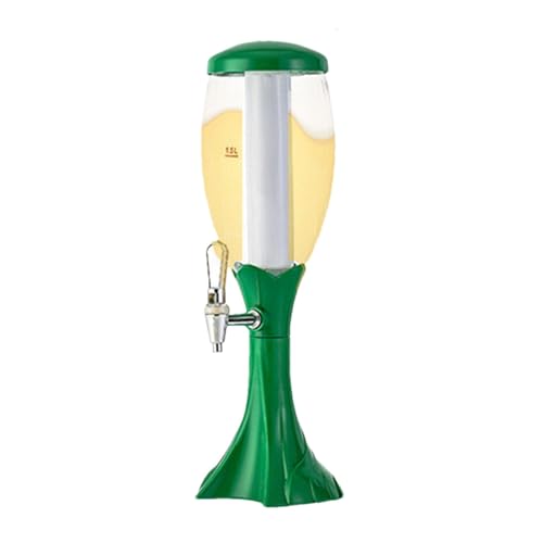 Ancsttu Torre de Cerveza, Dispensador de Cerveza de Mesa - Dispensador de Bebidas con Tubo de Hielo y Grifo - Dispensador de bebidas de agua brillante para bar, pub, restaurante
