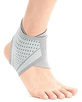 FitDA Sprunggelenkbandage, Ultradünne Knöchelbandage mit Doppeltem Klett für Sport & Alltag, Atmungsaktive Leichte Fußbandage, Einstellbares Fußgelenkstütze für Damen & Herren, Rechts