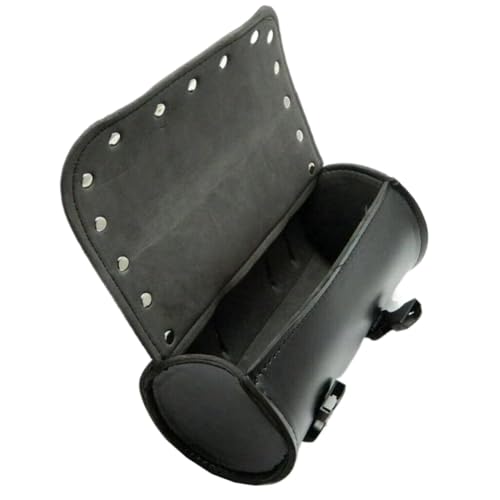 Bolsa para Motocicleta de Cuero PU Redonda con almacenamiento universal y horquilla