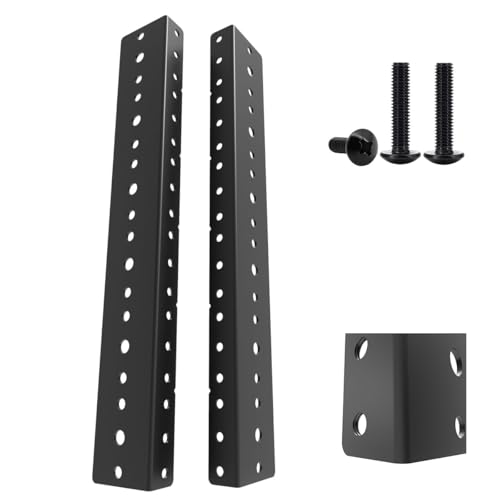 Jingchengmei 6U Steel Rack Rails Kit with Hardware - 2 Pieces (6URR)