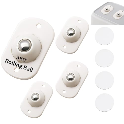 Image of 4 Pcs Self Adhesive Mini Swivel Casters Wheels,Universal Wheels| at The Bottom of The Storage Box, Swivel Caster 360 Degree Rotation Pulley for Furniture Various Storage Boxes