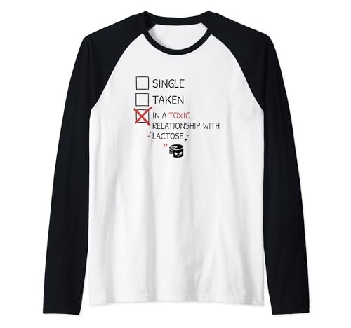 Lactosa tóxica de una sola toma Camiseta Manga Raglan