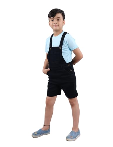 Image of KiddoPanti Boys Denim Dungaree Shorts