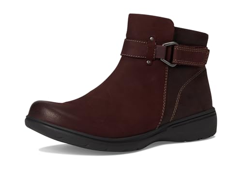 Clarks Clarks Collection Women's Carleigh Drift Ankle Boot, Merlot Combi, 7.5 M US
