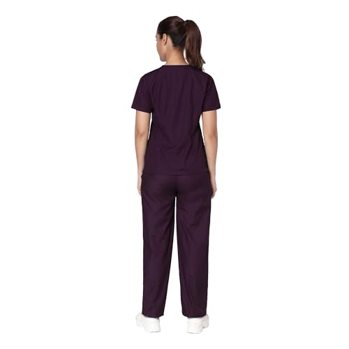 Image of Knya Ecoflex Lite Scrub Suit for Women | 2 Way Stretch Fabric | Lightweight & Fade proof | V Neck Top & Bottom Set | 5 Pocket | Hospital Clinic & OT Wear | Scrubs for Female Doctors Nurses & Dentists
