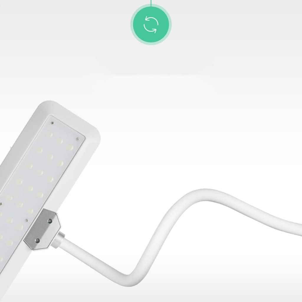 YYDS Desk lamp Abs Eye Protection Desk Lamp Rechargeable Reading Lamp with Memory Function for Bedroom (Size: 34 * 24 * 7.5 cm) Desk Light (Color : White)