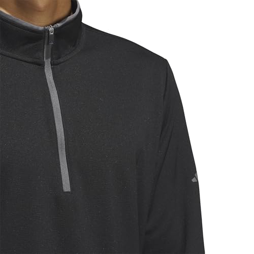 adidas Herren Lightweight Half-Zip Top Sweatshirt, Black, M – Ansicht 4