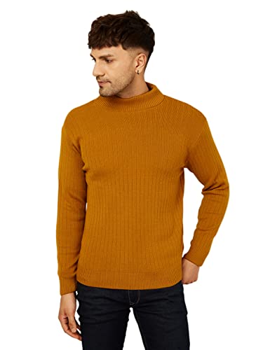 Image of Kvetoo Men High Neck Full Sleeve Winter Woolen Sweater