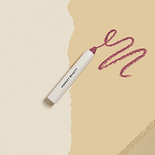 Honest Beauty Lip Crayon-Demi-Matte, Peony With Jojoba Oil & Shea Butter | Lightweight, High-Impact Color | Ewg Certified + Dermatologist Tested + Hypoallergenic & Cruelty Free | 0.105 Oz. #TOP1