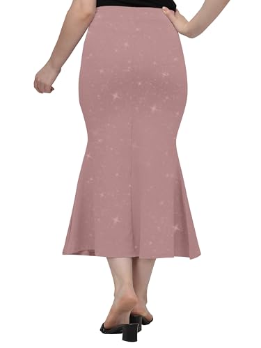 Image of Mehrang Stretchable Shimmer Saree Shapewear Petticoat for Women, Skirts for Women,Shape Wear Dress for Saree