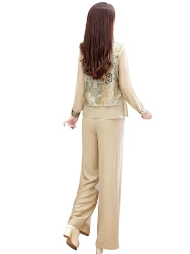 Haut à manches longues raffiné style chinois avec patchwork floral - 6