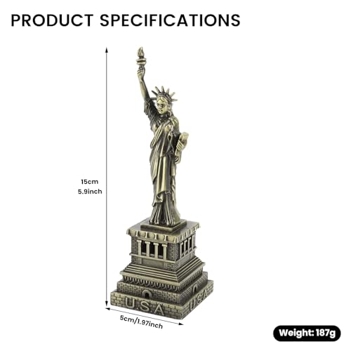 Figura decorativa Estatua de la Libertad en metal miniatura 4