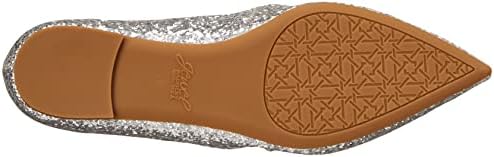 Jewel Badgley Mischka Women's Jaclyn Mary Jane Flat, Silver Glitter, 6 | Image 3