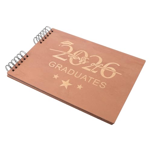 Carnet Spirale Souvenir en Bois de diplôme 2026 pour ne plus oublier les mots de vos amis