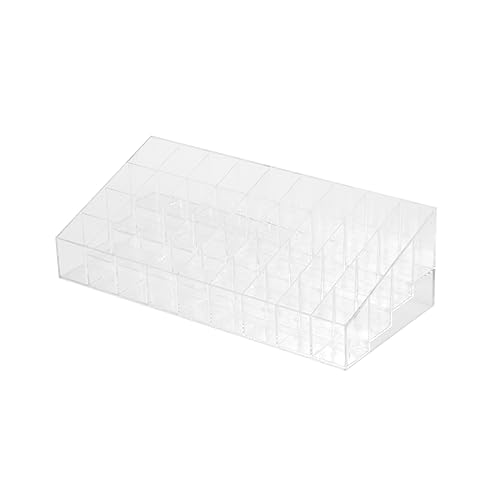 HAKIDZEL Slot Clear Acrylic Lipstick Display Stand Makeup Organizer for Women Space Saving Cosmetic Storage Rack for Dresser and Vanity Durable and Transparent Design for Easy