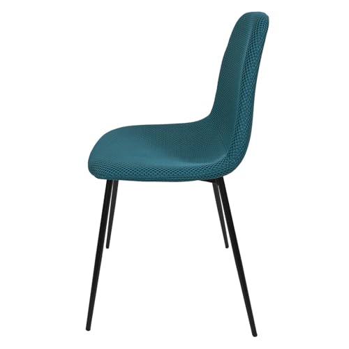 Juego de 4 sillas de diseño comedor contemporáneas azul de 44x86x54 cm 5