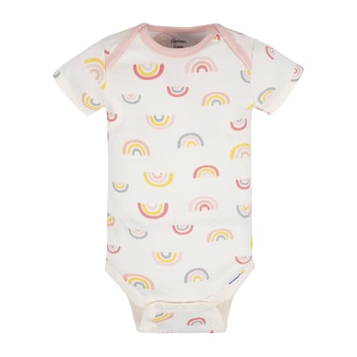 Image of Gerber Unisex Baby 5-Pack Short Sleeve Variety Onesies Bodysuits