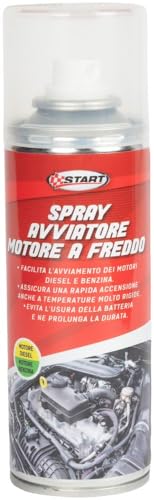 START Spray Avviatore Motore a Freddo 200 ml, facilita avviamento di Motori Diesel e Benzina e Protegge la Batteria, Rapida accensione a Temperature rigide