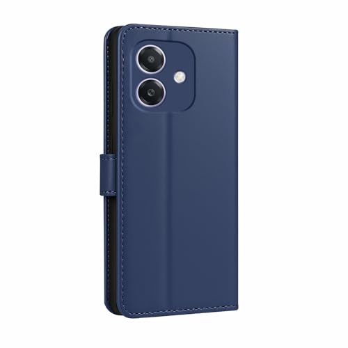 Image of AIBEX Shock Proof Flip Compatible for Oppo A3x 4G / Oppo A3 5G / Oppo A3x 5G Flip Cover Leather Finish | Inside TPU with Card Pockets | Wallet Stand | Complete Protection Flip Case Blue