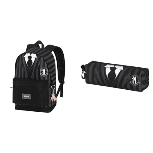Wednesday Miércoles Uniform - Mochila HS FAN 2.0 + Estuche Portatodo Cuadrado FAN 2.0