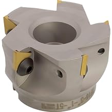 3" 90 Indexable Face Shell Mill, for Square Shoulder Milling, 1" Arbor Hole Diameter, 5 Flute, with 5 pcs TPG322 Carbide Inserts