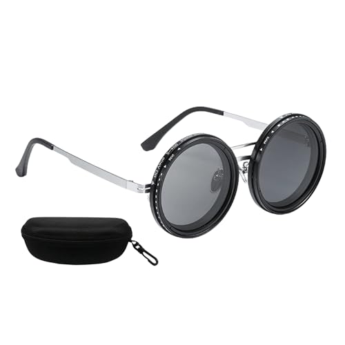 Lunettes rondes polarisées de soleil réglables pour la pêche et les activités extérieures