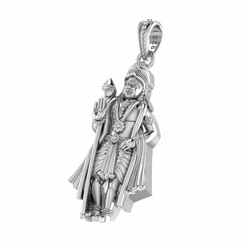 Pendentif Lord Kartikeya argent 925 avec chaîne à perles taille S - 2