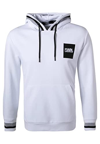 KARL LAGERFELD Herren-Sweatshirt mit Kapuze und Elfen in Kontrast, Modell...