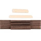 HAKIDZEL 1 Satz Universelle Ukulelenbrücke mit Ukulelen Steg Sattel und Ukulelen Nut Braunes Ukulelenzubehör zur Einfachen Montage und Schallübertragung