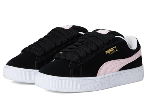 PUMA Women's Suede XL Black White 11 Medium