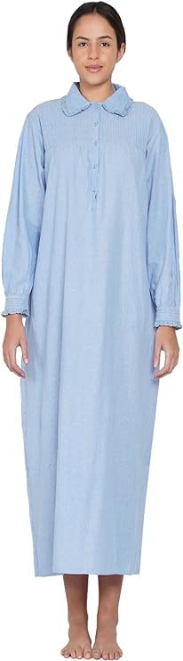 Chemise de nuit classique Cotton Lane en coton pour des soirées cocooning
