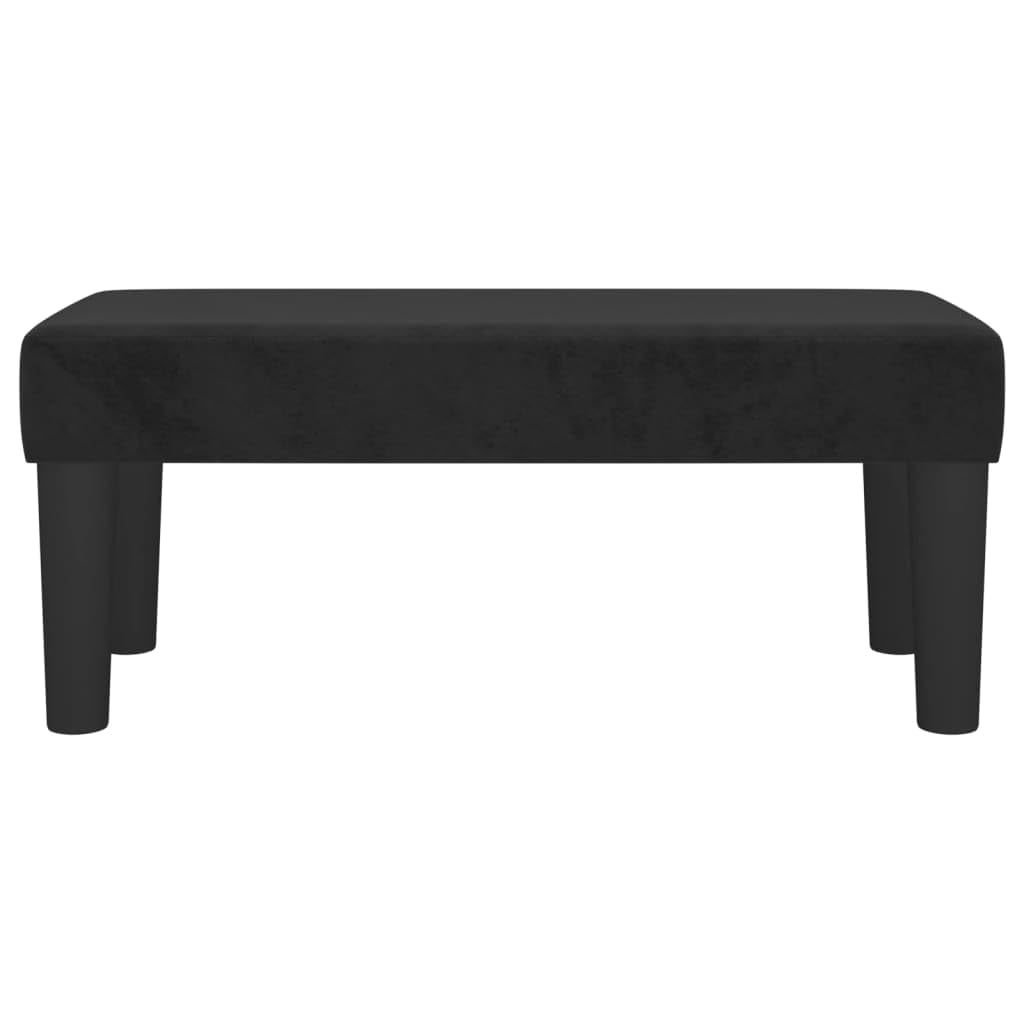 Banc Noir 70x30x30 cm Velours, Banquette à Chaussures pour Entrée, Chambre, Salon, Salle de Bain, Cuisine
