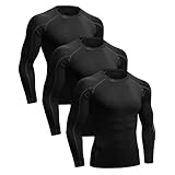 [Niksa] コンプレッションウェア メンズ 加圧シャツ 速乾吸汗 スポーツインナー 長袖 コンプレッショントップス ベースレイヤー アンダーシャツ ワークアウト トレーニング ランニング コンプレッションインナー