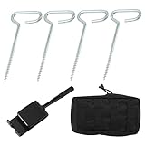 Generisch Broca Perforadora para Mesa de de Hielo, Broca de Rosca de Metal para estacas de Tienda de campaña universales, Refugio de de Hielo, fijación para Clavos de Tienda de campaña