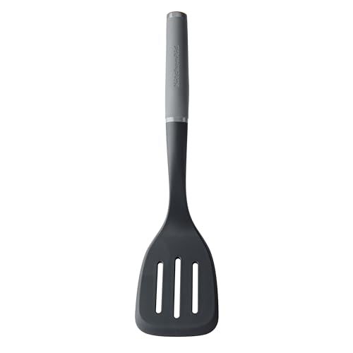KitchenAid Soft Grip Slotted Turner - Charcoal Grey