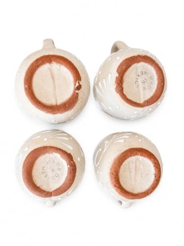 Set de 4 tazas de barro negro espiga miniatura 3