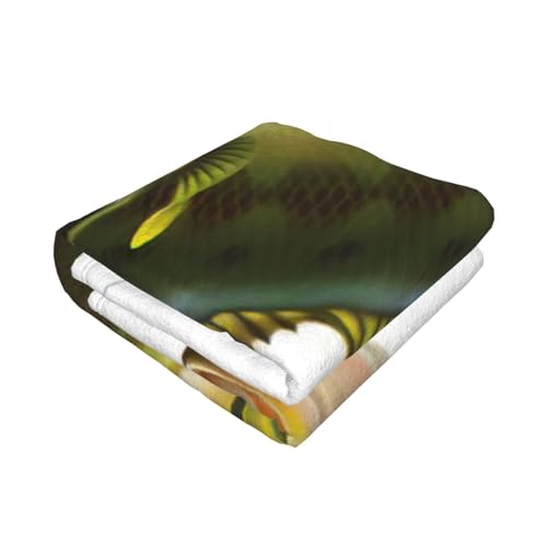 Couverture de lit légère en microfibre imprimée poissons - 3