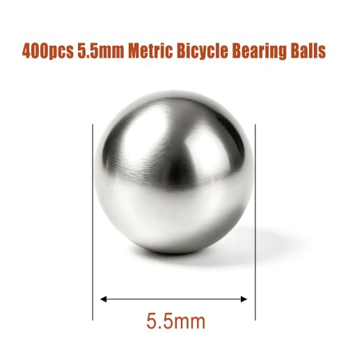 Image of weideer 400pcs 5.5mm Stainless Steel Precision Steel Balls,Metric Bicycle Bearing Balls Assortment Kit Mixing Balls