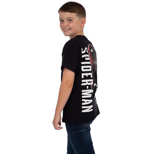 Marvel Boys Spiderman Shirt | Spider-Man Gaming Shirt | Black Short Sleeve T-Shirt for Boys4