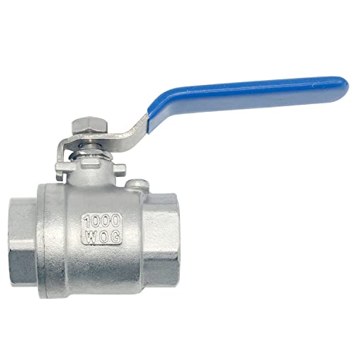 Image of DAN SPEED 1 inch NPT Female SS 316 Stainless Steel Full Port Ball Valve Vinyl Handle WOG1000