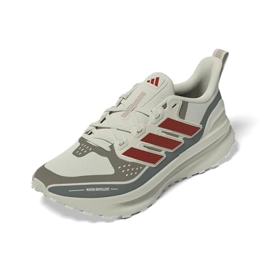 adidas Men's Ultrarun 5 Trail Sneaker, Wonder Alumina/Preloved Ruby/Grey, 7