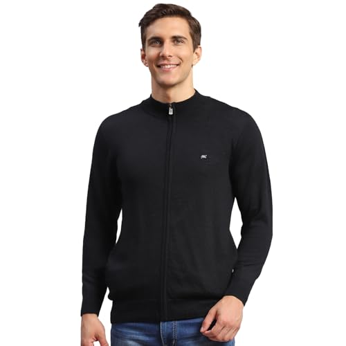Image of Monte Carlo Men Regular Fit Full Sleeve Solid T Neck Winter Pullover (Pack of 1)