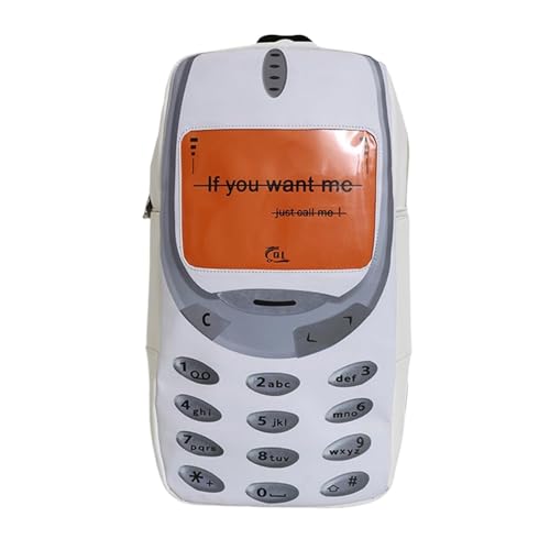 2025 Women's PU Leather Phone Shaped Backpack Wallet, Large Capacity Couple Travel Backpack, Lightweight and Casual(White)