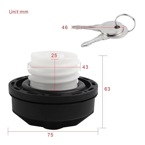Bouchon de réservoir d'essence verrouillable de haute précision pour Chevy Camaro - 5