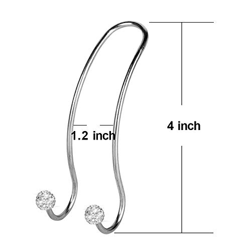image for XBRN Car Hook Headrest Hooks,4 Pack Bling Car Vehicle Back Seat Hanger