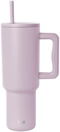 Simple Modern 40 oz Trek Tumbler with Handle and Straw | Insulated Stainless Steel Water Bottle Iced Coffee Cup Travel Mug | 40 oz | Lavender Mist