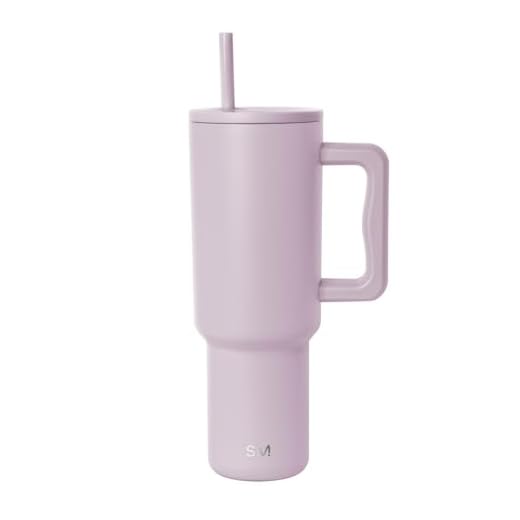 Copo térmico com tampa e canudo Simple Modern Trek, 1,18 L, Lavender Mist